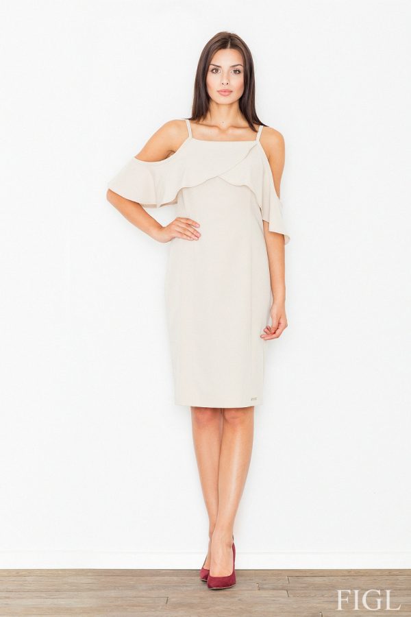 beige Daydress model 60717 Figl