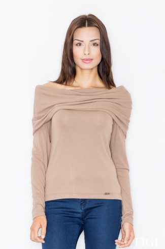 brown Blouse model 60722 Figl