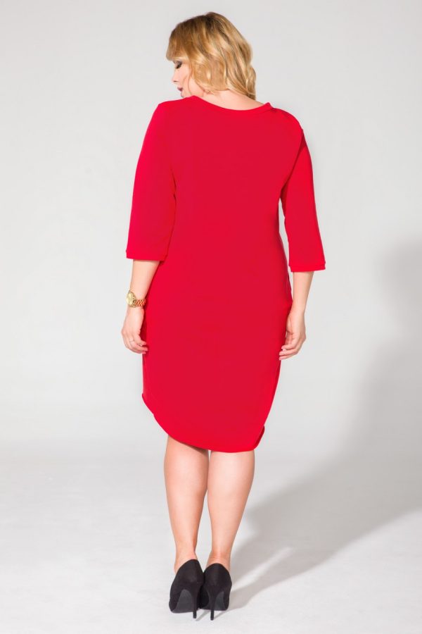 Red Daydress in Day Dresses with Cotton, Spandex and Polyester