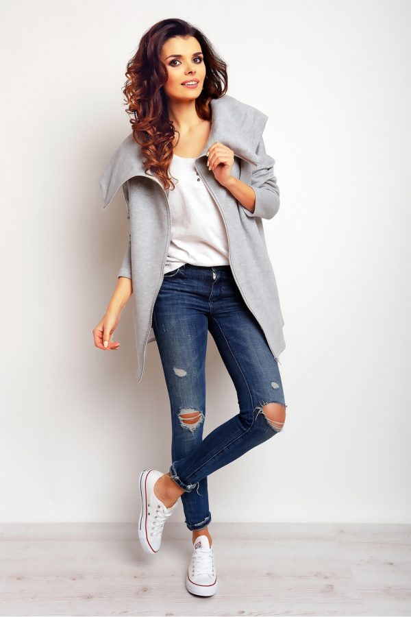 Grey Sweatshirt in Sweatshirts For Women with