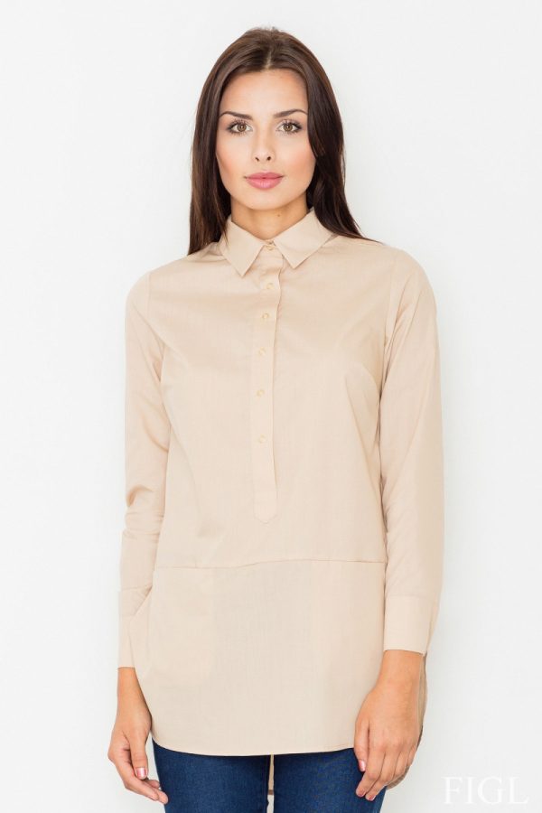beige Blouse model 61515 Figl