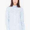 Blue Long Sleeve Shirt in Shirts For Women with