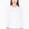 White Long Sleeve Shirt in Shirts For Women with