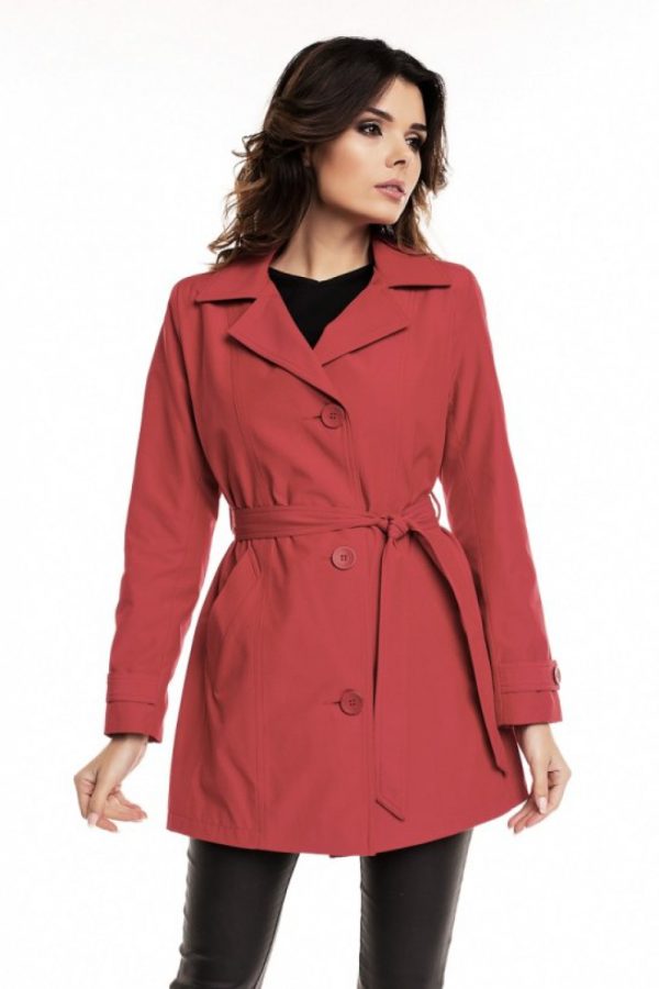 Red Coat in Women`s Coats, Jackets with Cotton and Polyester
