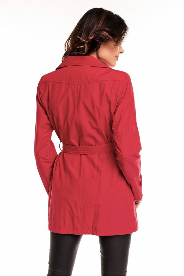 Red Coat in Women`s Coats, Jackets with Cotton and Polyester