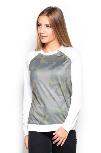 White Blouse in Women`s Blouses, Tunics with Polyester