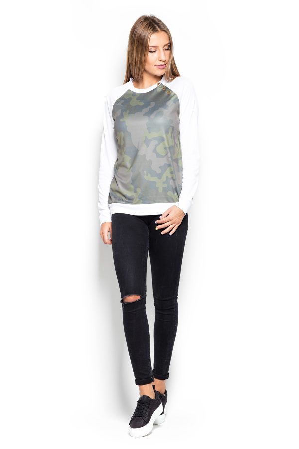 White Blouse in Women`s Blouses, Tunics with Polyester