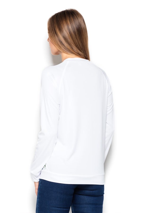 White Blouse in Women`s Blouses, Tunics with Polyester