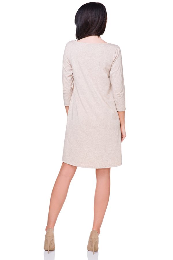 Beige Daydress 1 in Spandex, Nylon and Viscose