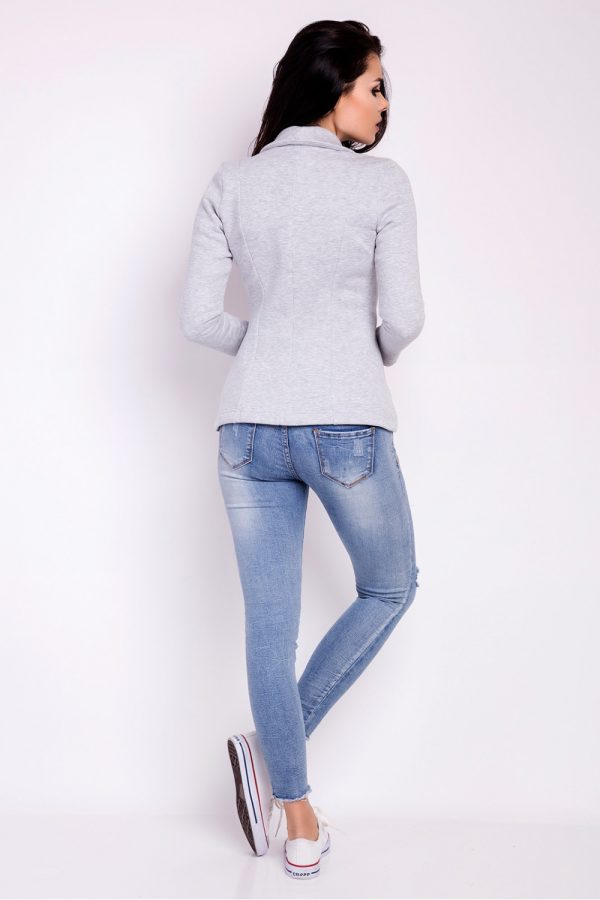 Grey Jacket in Jackets, Vests For Women with Cotton and Spandex