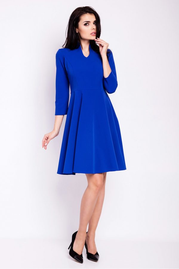 Blue Daydress in Day Dresses with Spandex, Polyester and Viscose