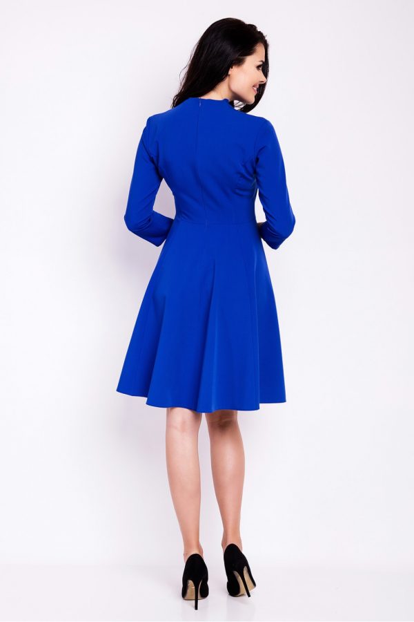 Blue Daydress in Day Dresses with Spandex, Polyester and Viscose