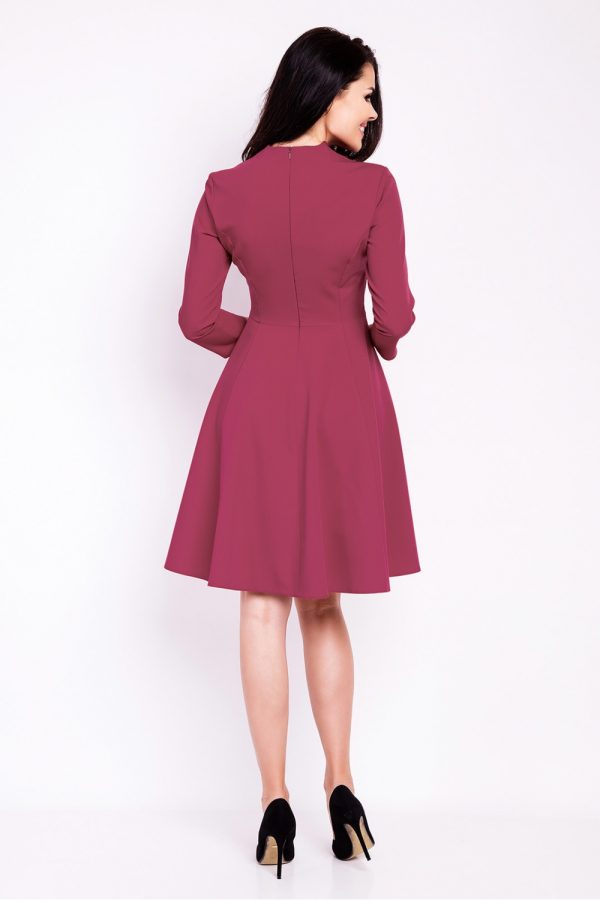 Red Daydress in Day Dresses with Spandex, Polyester and Viscose
