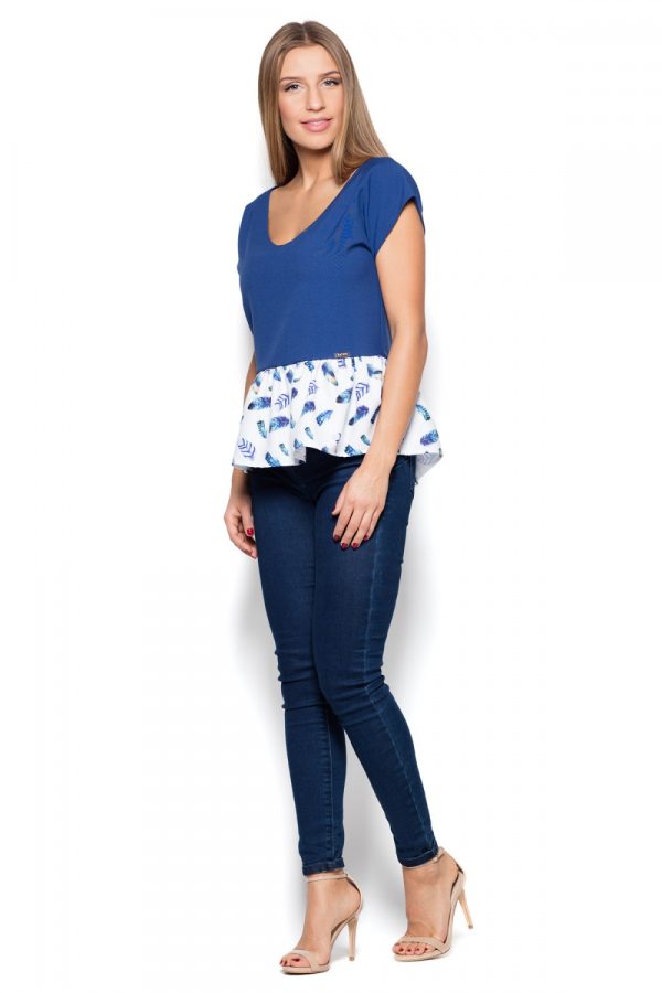 Navy Blue Blouse in Women`s Blouses, Tunics with