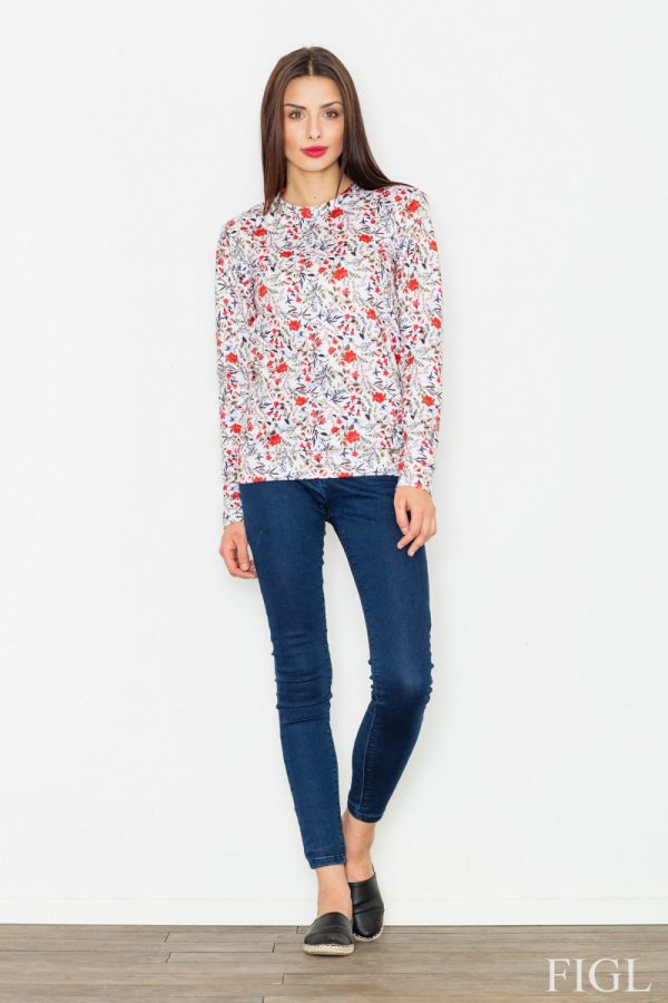 white Sweatshirt model 77040 Figl