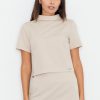 beige Blouse model 77046 Figl