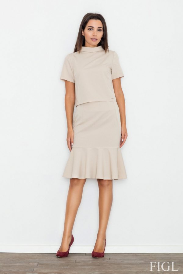 beige Blouse model 77046 Figl