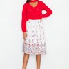 White Skirt in Skirts with Polyester