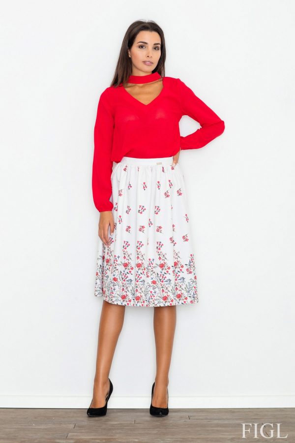 White Skirt in Skirts with Polyester