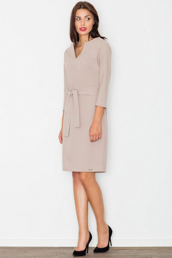 beige Daydress model 77109 Figl