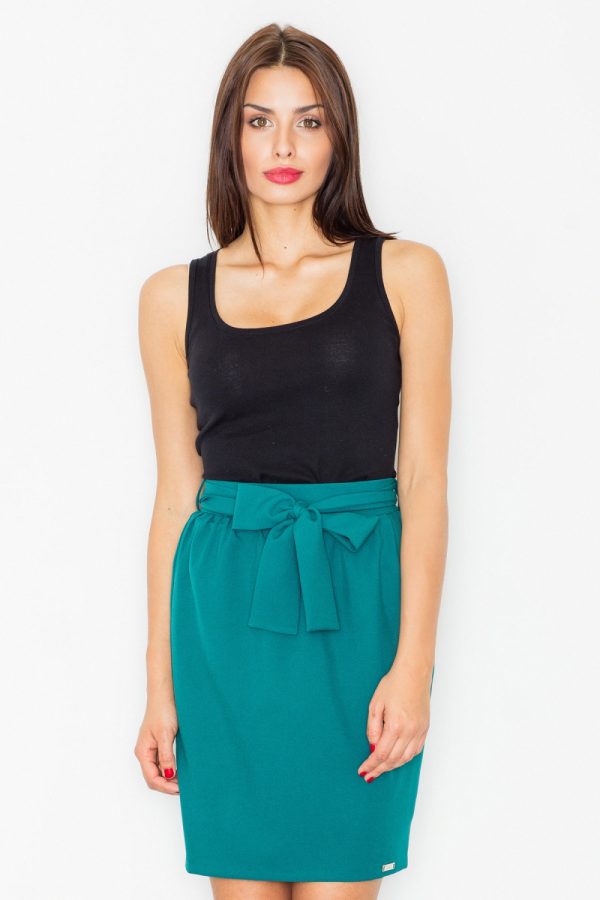 Green Skirt in Skirts with Polyester