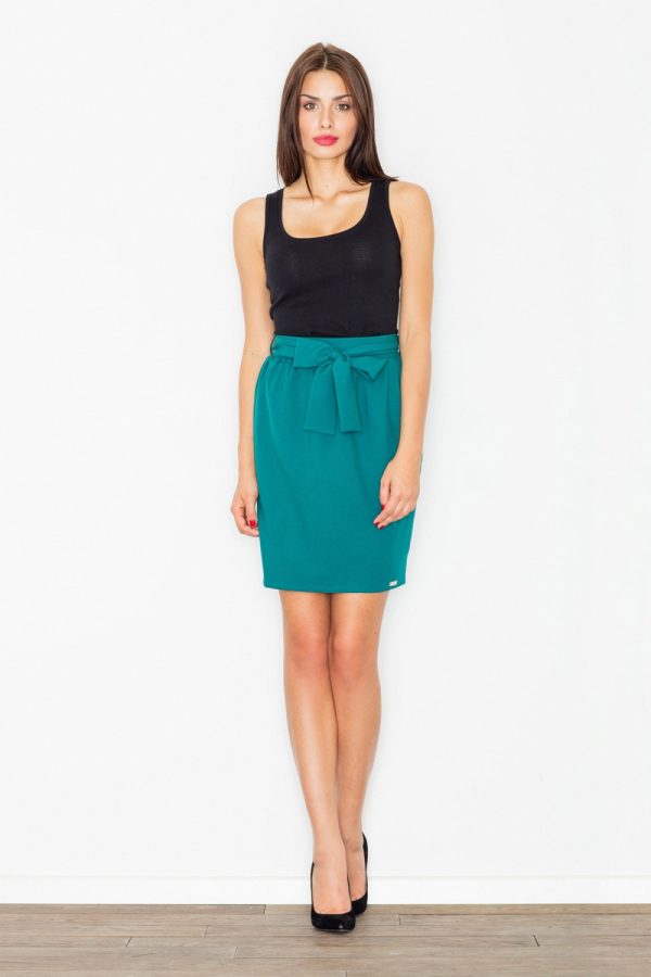 Green Skirt in Skirts with Polyester