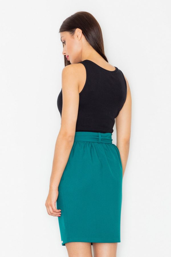 Green Skirt in Skirts with Polyester
