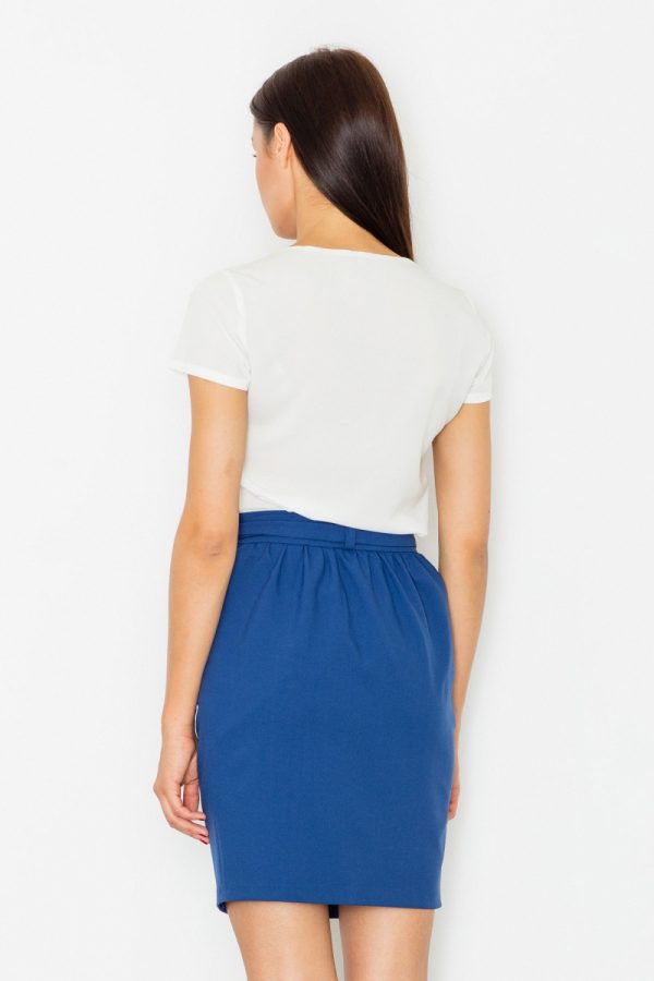 Navy Blue Skirt in Skirts with Polyester