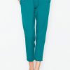 Green Women Trousers in Casual Pants For Women with Polyester