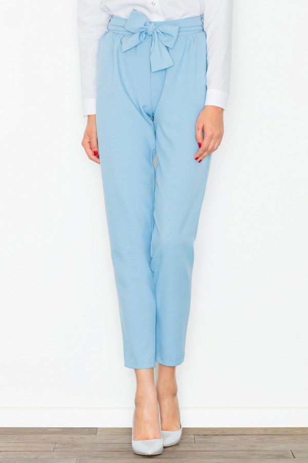 Blue Women Trousers in Casual Pants For Women with Polyester
