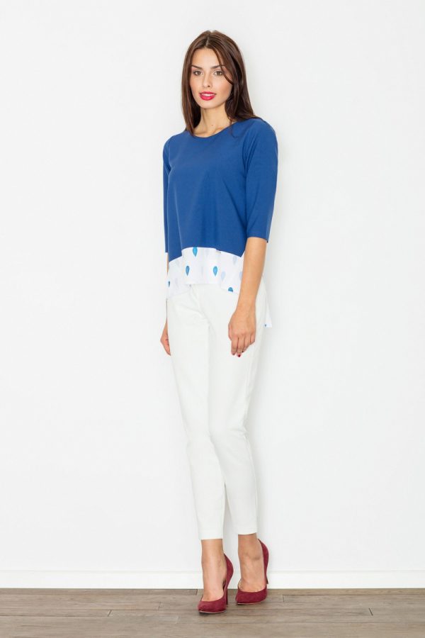 navy blue Blouse model 77129 Figl
