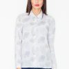 White Long Sleeve Shirt in Shirts For Women with Spandex and Polyester