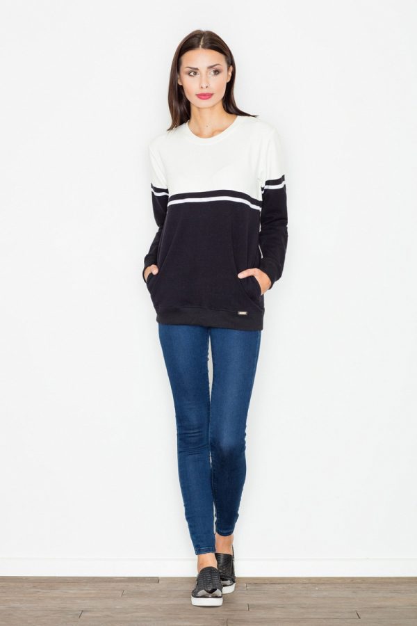 black Sweatshirt model 77147 Figl