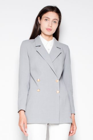 192545 Grey Jacket in Jackets, Vests For Women with Spandex, Polyester and Viscose