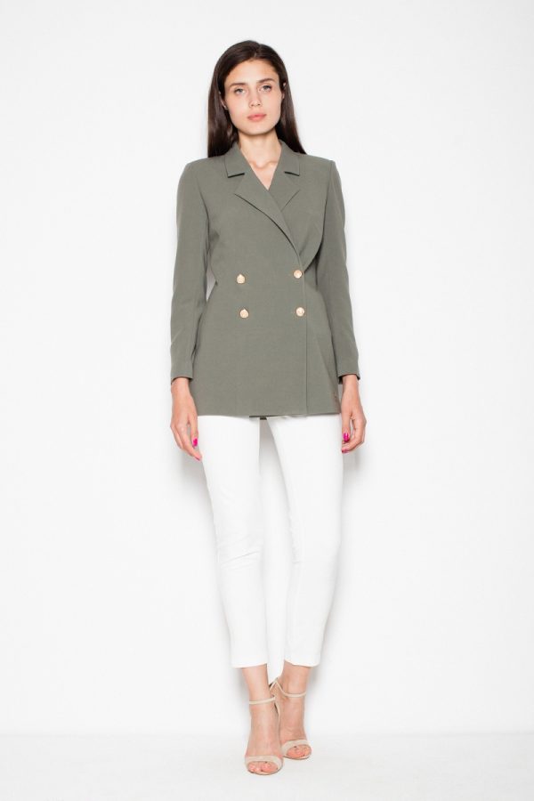 Green Jacket in Jackets, Vests For Women with Spandex, Polyester and Viscose