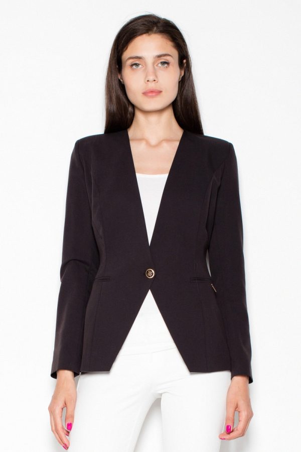 Black Jacket in Jackets, Vests For Women with Polyester and Viscose