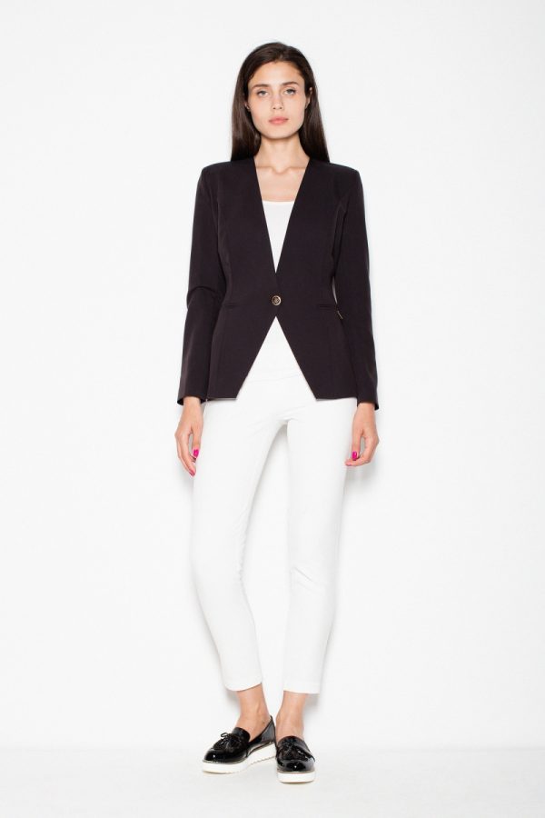 Black Jacket in Jackets, Vests For Women with Polyester and Viscose