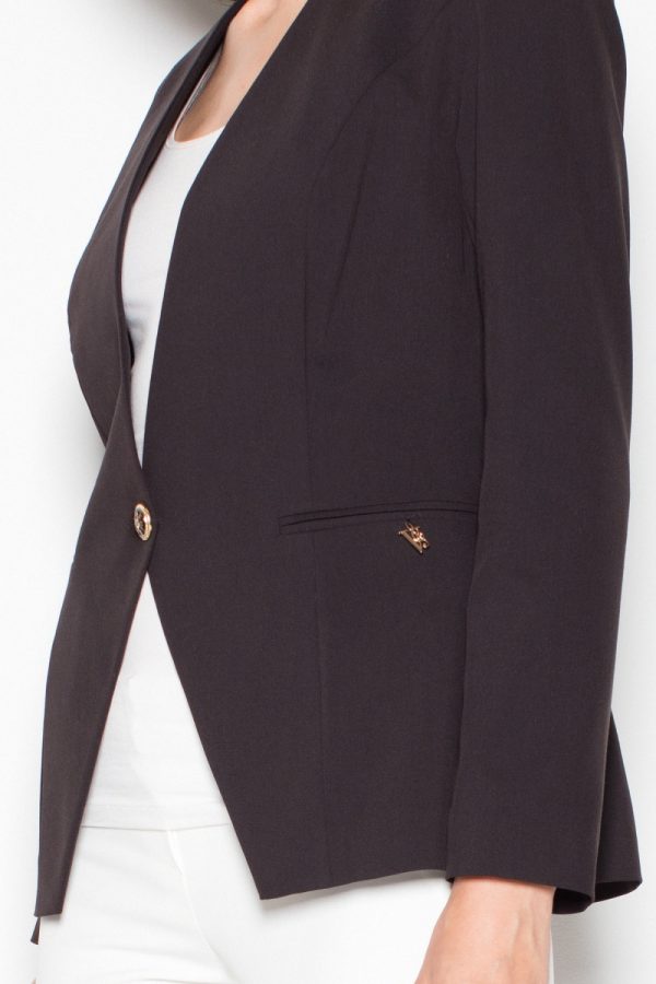 Black Jacket in Jackets, Vests For Women with Polyester and Viscose