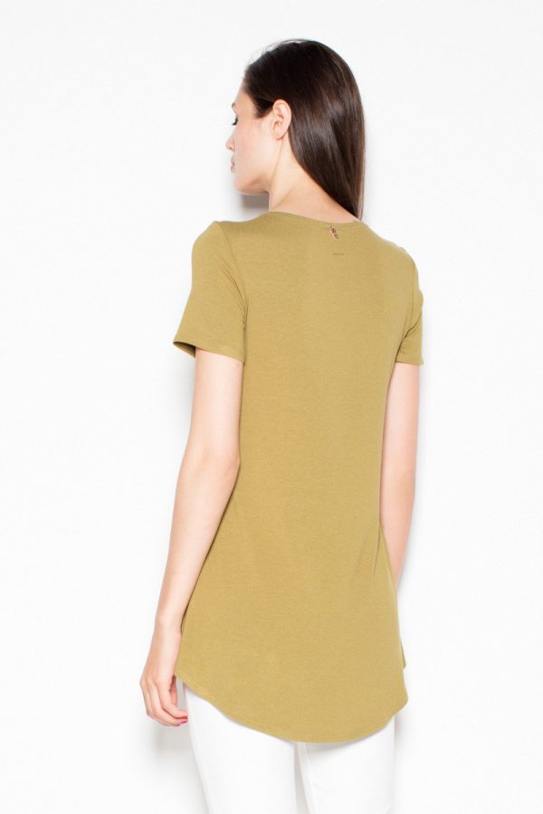 Green Blouse in Women`s Blouses, Tunics with Spandex and Viscose