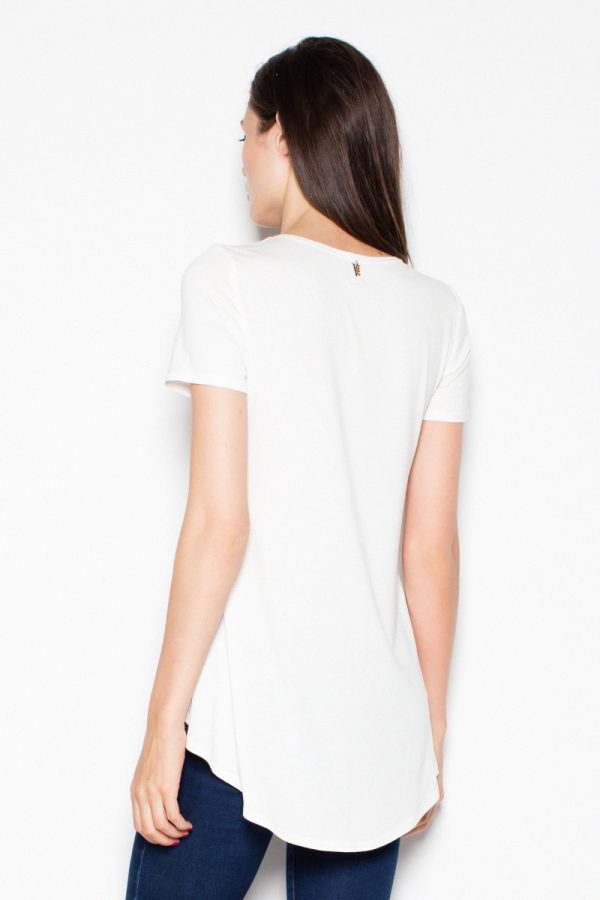 Beige Blouse in Women`s Blouses, Tunics with Spandex and Viscose