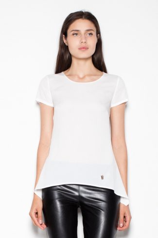 Beige Blouse in Women`s Blouses, Tunics with Spandex, Polyester and Viscose