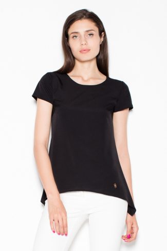 Black Blouse in Women`s Blouses, Tunics with Spandex, Polyester and Viscose