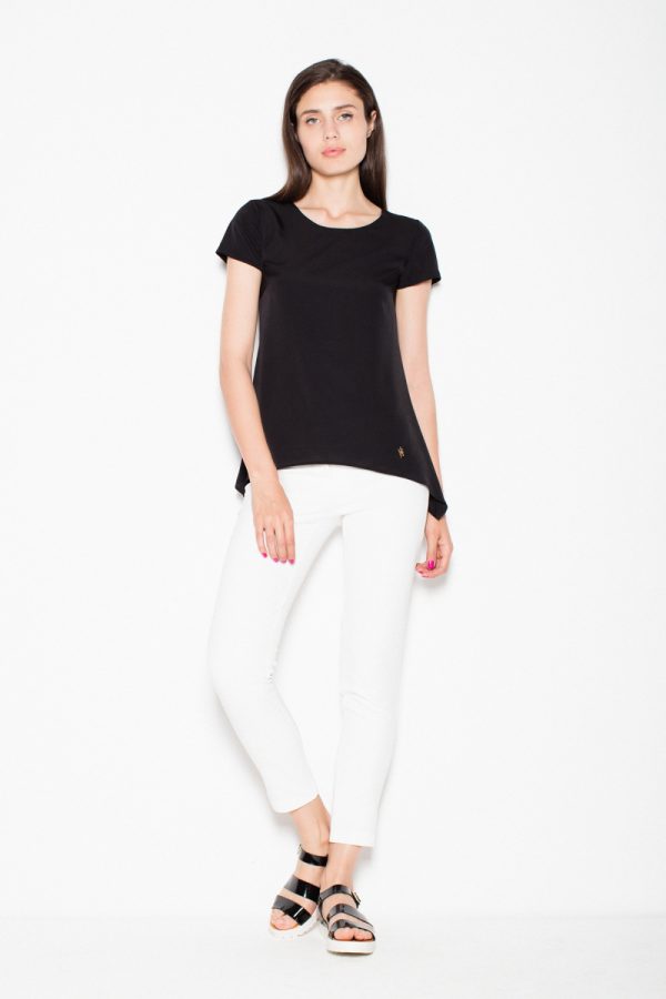 Black Blouse in Women`s Blouses, Tunics with Spandex, Polyester and Viscose
