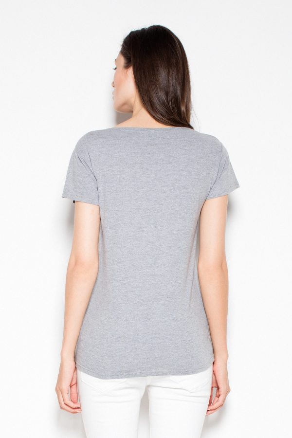 Grey Blouse in Women`s Blouses, Tunics with Cotton and Polyester