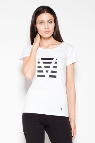 White Blouse in Women`s Blouses, Tunics with Cotton and Polyester
