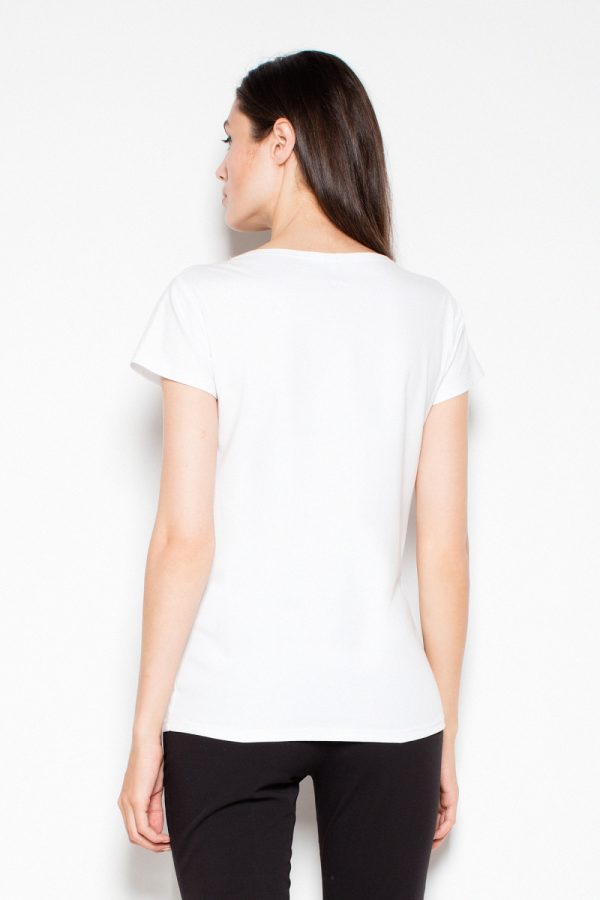 White Blouse in Women`s Blouses, Tunics with Cotton and Polyester