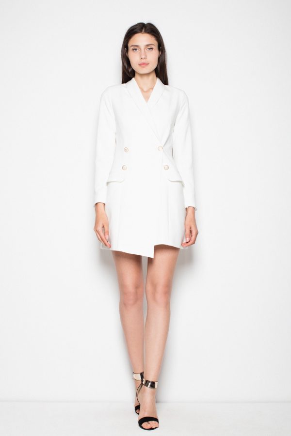 Beige Daydress in Day Dresses with Spandex, Polyester and Viscose