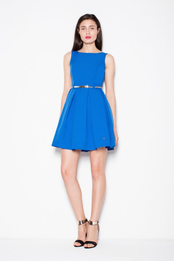 Blue Cocktail Dress in Day Dresses with Polyester