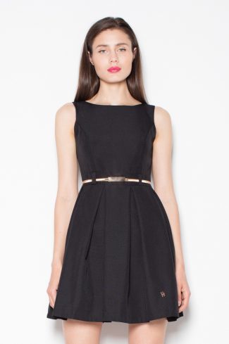 Black Cocktail Dress in Day Dresses with Polyester
