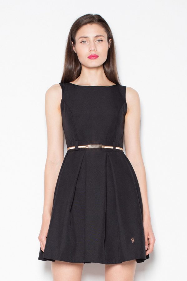 Black Cocktail Dress in Day Dresses with Polyester